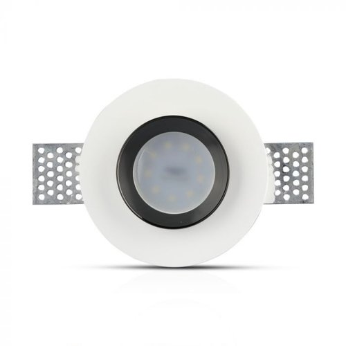 V-Tac Recessed Round GU10 Spotlight 5Yr Warranty in White With Chrome Inner Ring (VT-866) This is a Product image