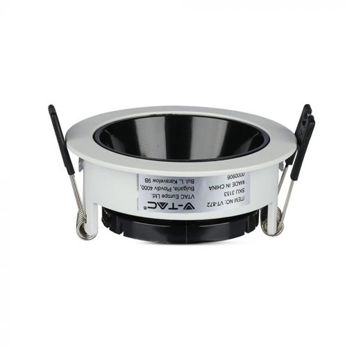 V-Tac GU10 Round Shaped Spotlight Fitting in White and Black VT-872 This is a Product image