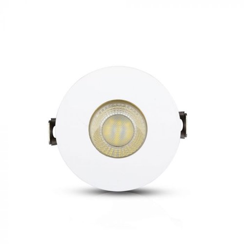 V-Tac GU10 Round Shaped Spotlight Fitting with White and Gold VT-873 This is a Product image