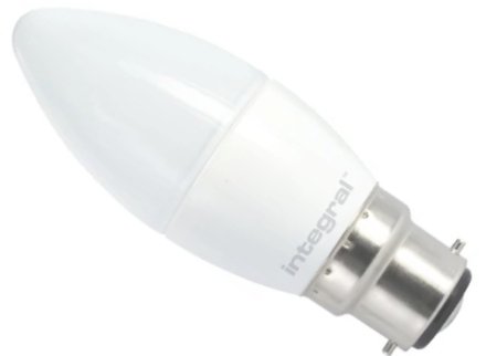 Integral LED Dimmable Frosted Candle 5.6W BC American Daylight (40 Watt Alternative) This is a Product image