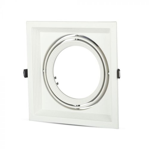 V-Tac Square AR111 Spotlight Holder for 1 x Bulb in White (VT-7221) This is a Product image