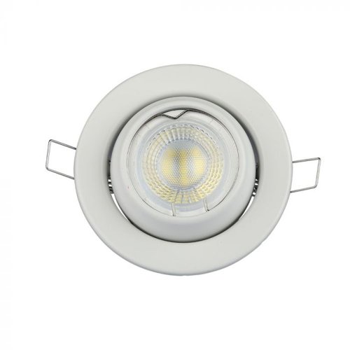 V-Tac 45 Degree Tilt Inclination Round Shaped GU10 Bulb Holder in White (VT-780) This is a Product image