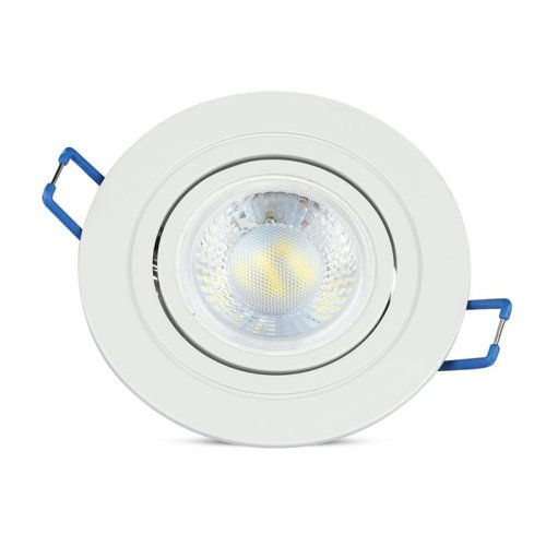 V-Tac Elegant Round Shaped Aluminium GU10 Bulb Holder in White (VT-782) This is a Product image
