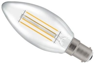Prolite LED Dimmable Filament 4W SBC Candle Light Bulb Very Warm White (35W Alternative) This is a Product image