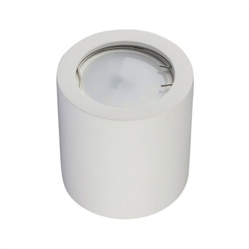 V-Tac Cylindrical Shaped Surface Mounting Bulb Holder in White for GU10 Bulbs (VT-727) This is a Product image