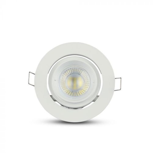 V-Tac 30 Degree Adjustable Ring Round Shaped GU10 Lamp Holder in White (VT-700) This is a Product image