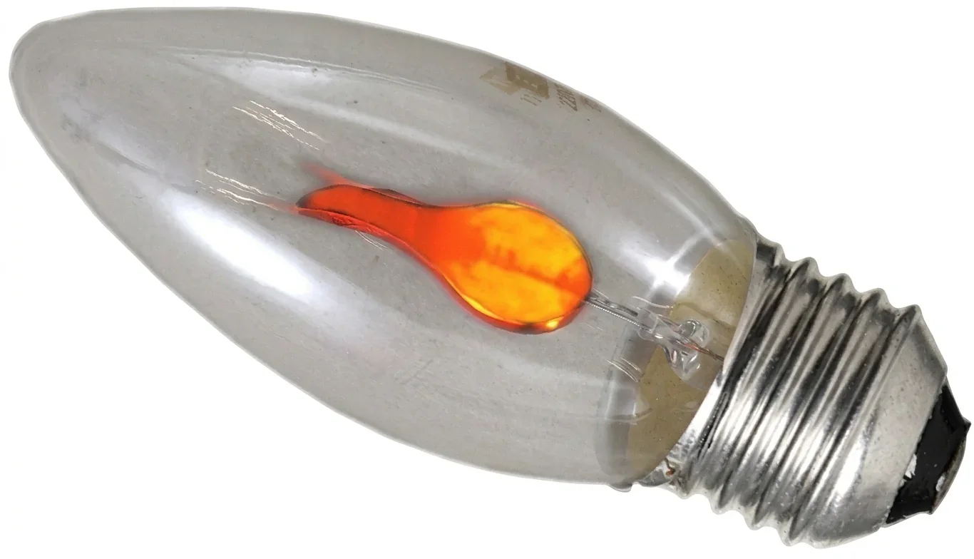 3W Incandescent Flicker Flame Candle 26-27mm ES/E27
