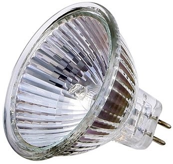 50W MR16 12V Halogen Spotlight Bulb, 60 Degree Beam, Open Fronted, Warm White