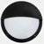 Eterna IP65 365mm Cool White 18W Black Aluminium Emergency LED Wall Light with Eyelid Diffuser