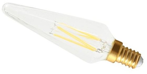 Girard Sudron 4W Dimmable E12 LED Filament Pyramid Candle Clear Bulb Very Warm White This is a Product image