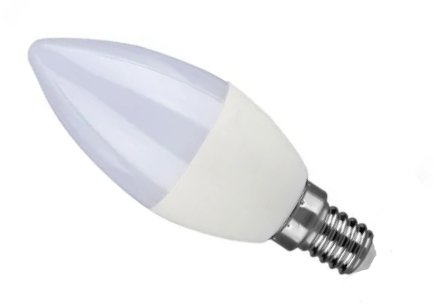 V-Tac 7W E14 LED Plastic Candle Bulb with Samsung Chip Warm White (45W Equivalent) This is a Product image