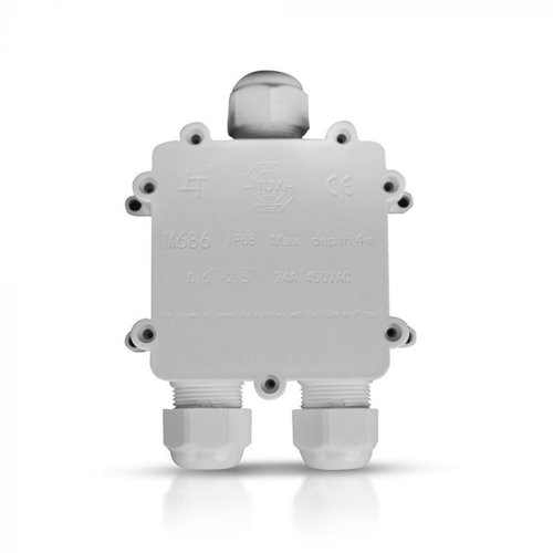 V-Tac IP68 White Water Proof Terminal Block for Cable Diameter 8-12mm This is a Product image