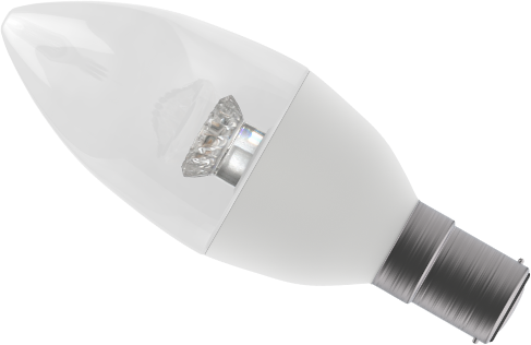 Bell Lighting 3.9W LED Dimmable Candle Clear - SBC, 2700K (50W Alternative) This is a Product image