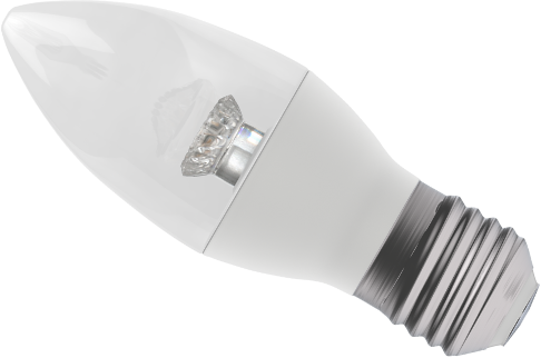 Bell Lighting 3.9W LED Dimmable Candle Clear - ES, 2700K (50W Alternative) This is a Product image