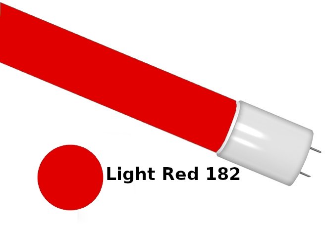 6ft Light Red LED Tube Sleeve 32mm Diameter