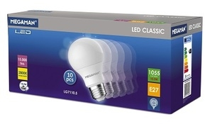 Megaman Lampadina LED Dimmerabile, Attacco E14, 7W (equivalente 30W), Luce Calda 2800K, Durata 50.000 Ore