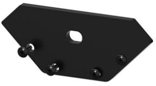 P3-3 Strip Corner Aluminium Black Profile End Cap With Hole (For C7 Diffusers)