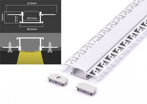 Klemko Techniek Profielen voor ledstrips   P30 03 HK GS 2M / Profiel 30