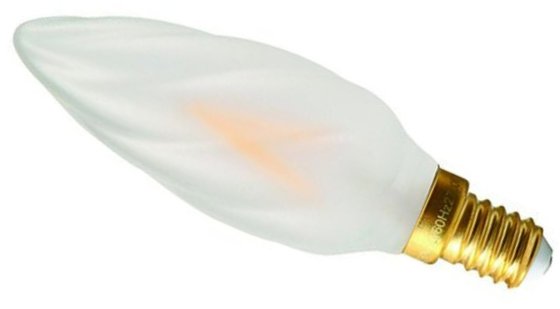 Girard Sudron 4W Small Edison Screw Very Warm White 300LM Dimmable MAT F6 Filament LED Candle This is a Product image
