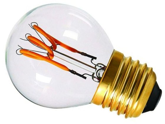 Girard Sudron Clear Filament 2w Edison Screw Very Warm White 110lm G45 Golf Ball LED This is a Product image