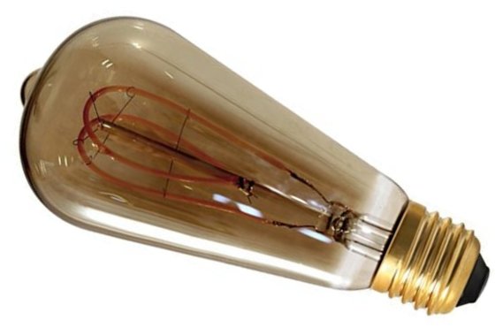 Girard Sudron Edison Filament LED LOOPS 5w Edison Screw Warm White 220lm Smoky Finish This is a Product image