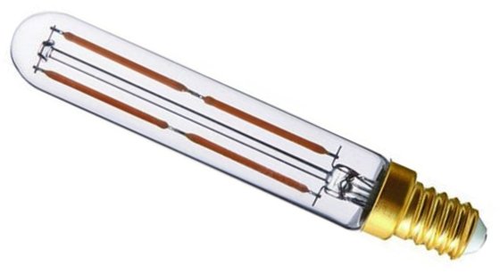 Girard Sudron TUBE T20 Filament LED 120mm 4w Small Edison Screw Warm White 400lm Clear Finish This is a Product image