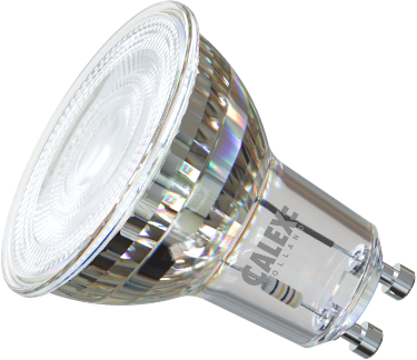 Calex 2.8W Reflecter LED SMD Shape GU10 Chrome Finish Very Warm White This is a Product image