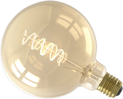 Calex 5.5W LED Globe Shape G125 Flex Filament Edison Screw Very Warm White Gold This is a Product image