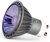 This is a 7 W GU10 Reflector/Spotlight bulb that produces a Purple light which can be used in domestic and commercial applications