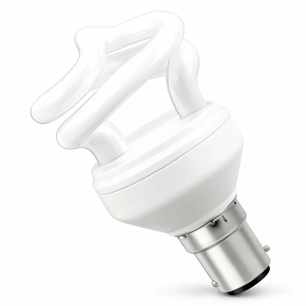10 Pack 7W SBC Half Spiral CFLi Lamp, 2700K Very Warm White, B15 Small Bayonet Cap