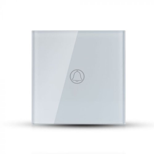 V-Tac Doorbell Switch 1 Gang 1 Way in White This is a Product image