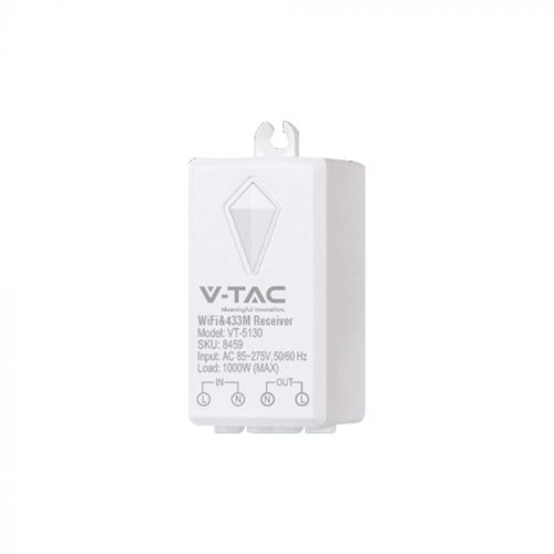 V-Tac IP20 WIFI Receiver Compatible with Amazon Alexa and Google Home This is a Product image