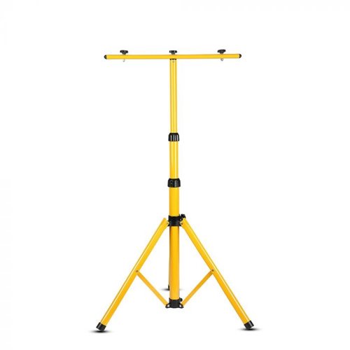 V-Tac Extendable Yellow Aluminium Tripod Stand for 10w to 50w Floodlights (940-1800mm) This is a Product image