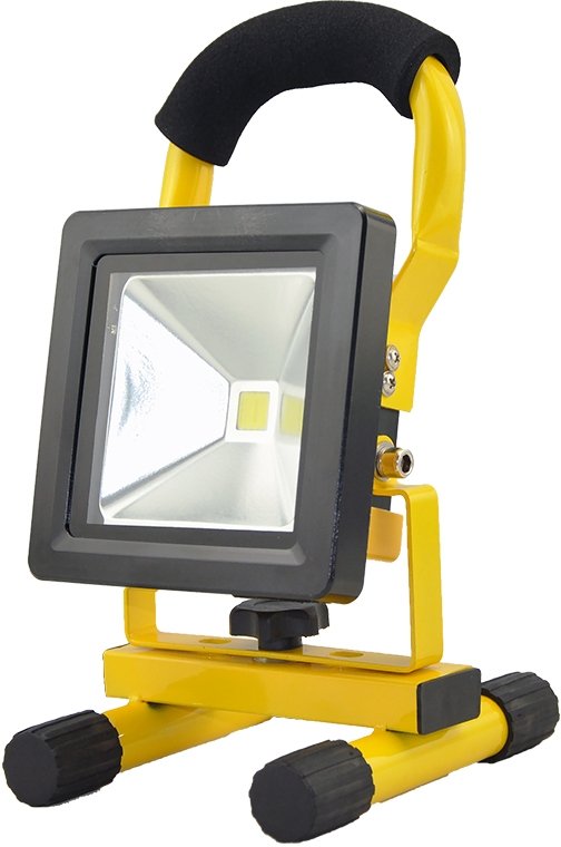 A 10W IP54 Rechargeable LED Floodlight Worsk Light in Cool White