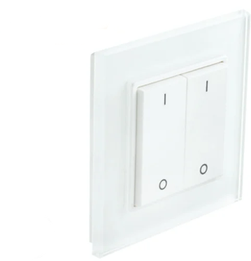 ALL LED 2 Gang Decorative RF Transmitter Switch - Includes Battery This is a Product image