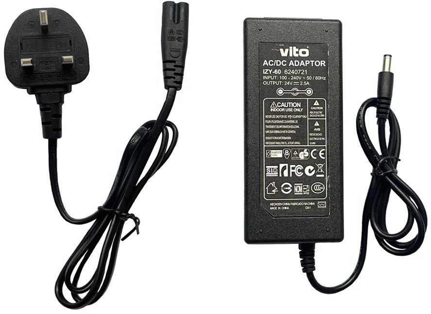Ener-J 24V 3A Adapter, Max 72W, UK Fused Plug