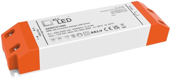 ALL LED 12V 60W Non-Dimmable Constant Voltage LED Driver IP20 This is a Product image