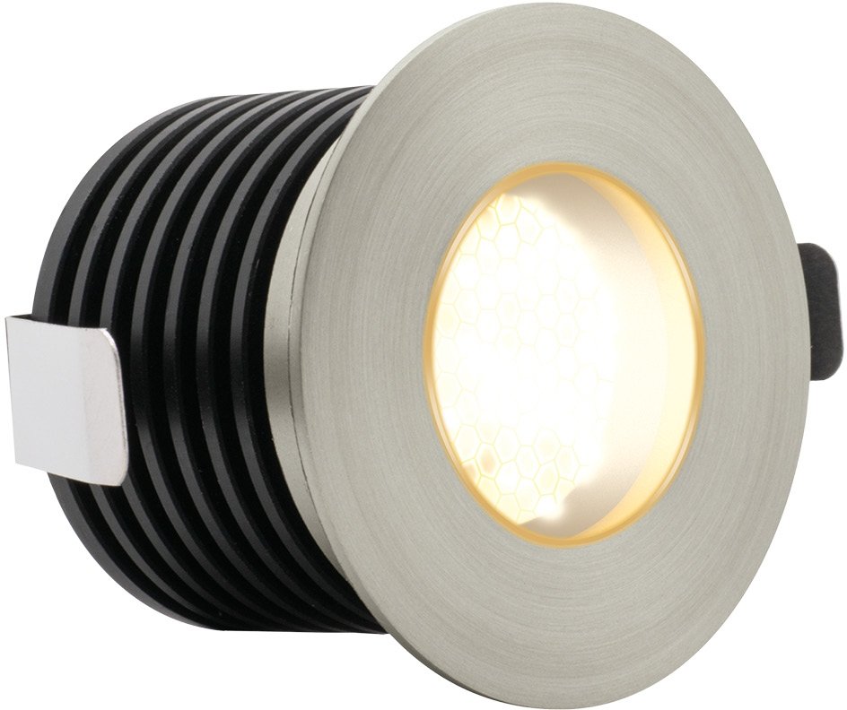 ALL LED Marine 7W 3000K Stainless Steel 316L LED IP67 Baffle Honeycomb Ground Light