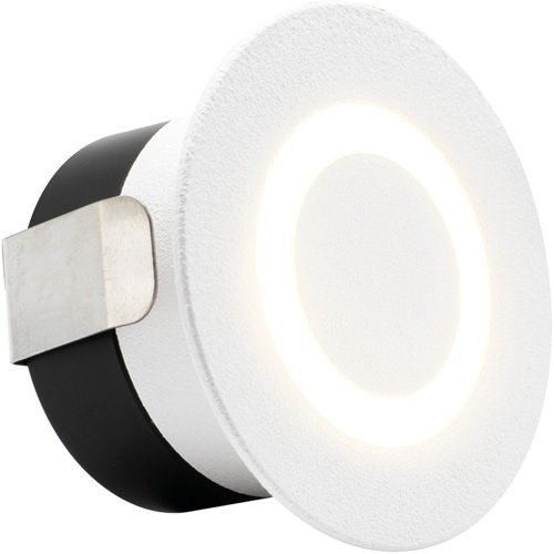 All LED 44mm Dia. 1 Watt IP65 Halo LED Slim Design Marker Light (Cool White - Polar White Finish) This is a Product image