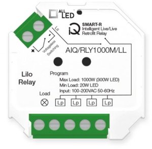 IQ Smart-R-Relay Live/Live Screw Terminal Module All LED APNL632/SBOX ...