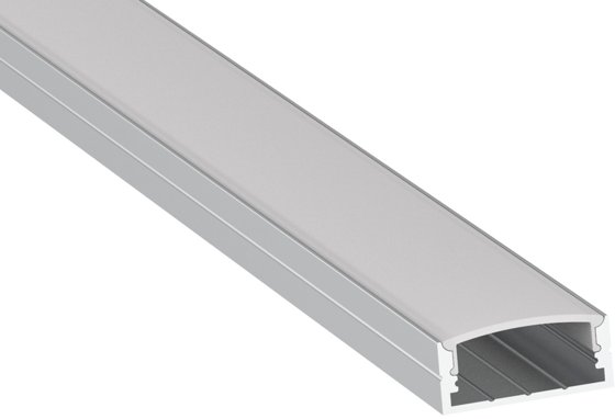 P8 (23.4mm x 11.64mm) 2 Metre Surface Double Width 6063 Aircraft-Grade Aluminium LED Profile C/W Clips, End Caps & Diffuser This is a Product image