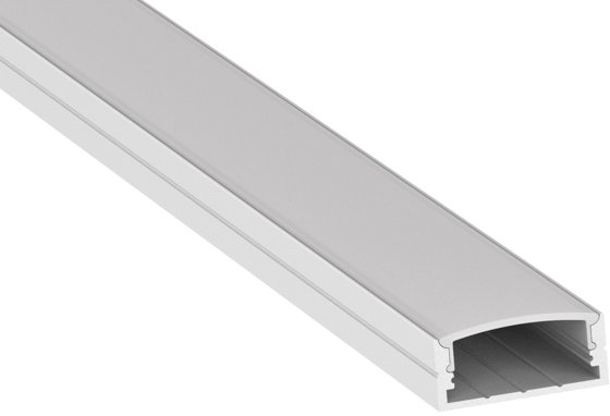 P8 (23.4mm x 11.64mm) 2 Metre Surface Double Width White 6063 Aircraft-Grade Aluminium LED Profile C/W Clips, End Caps & Diffuser This is a Product image
