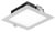 Aurora 12W Aluminium Low Profile Square LED Downlight Warm White (White)