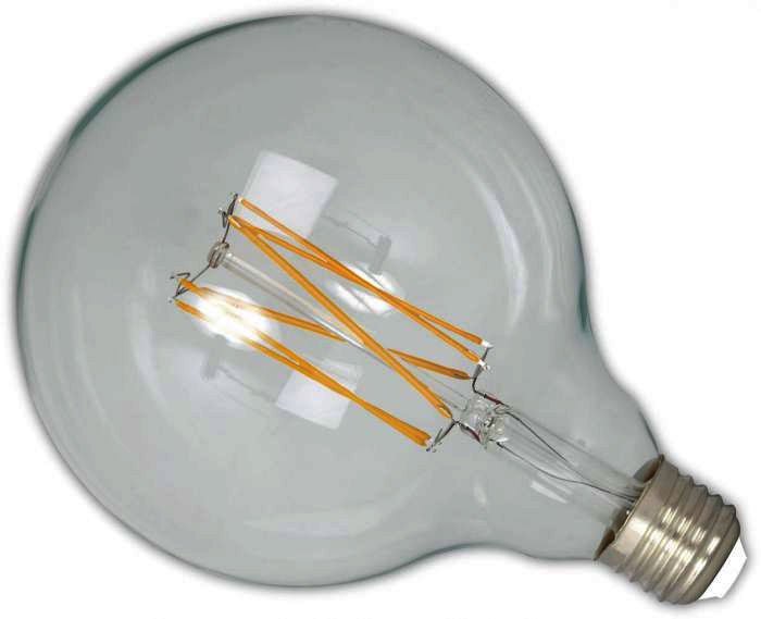 Ampoule Modulaire Décorative LED G125 Blanche à Lignes Horizontales 5W E27  Dimmable 2700K.