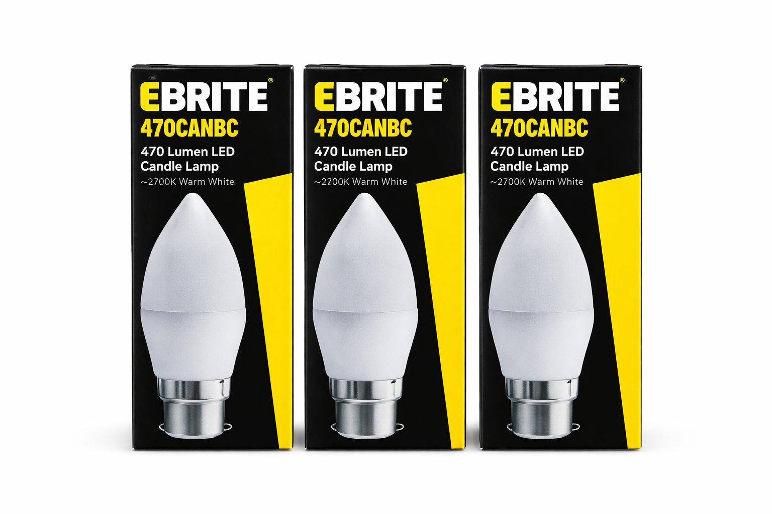 LED 5.5W Candle Lamp Very Warm White - 2700K (Pack of 3)