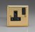 Classic 1-Gang 13A Double Pole Switched Socket (Victorian Brass)