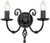 Elstead Lighting E14 Artisan 2 Light Wall Light in Black