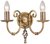 Elstead Lighting E14 Steel Artisan 2 Light Wall Light in Aged Brass