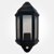 Eterna IP44 Black Half Lantern with 120 Degree PIR Sensor (Requires 60W Max ES Lamp)