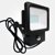 Eterna IP44 Cool White 20W Black LED Floodlight with 120 Degree PIR Sensor + Pre-Wired / Quick Fixin